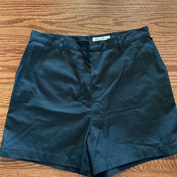 EDDIE BAUER classic black COTTON women’s shorts 4 inch inseam zipped 4 pockets 8 - Picture 4 of 9